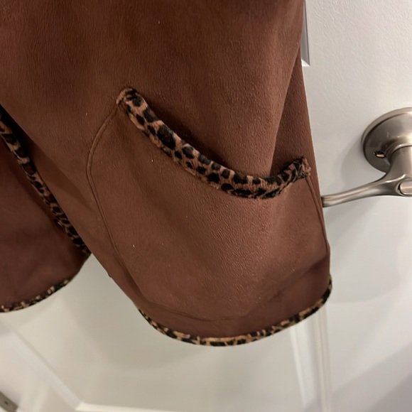 August Max brown Cheetah print Jacket vintage Womens Size 3 in the brand - Picture 7 of 9